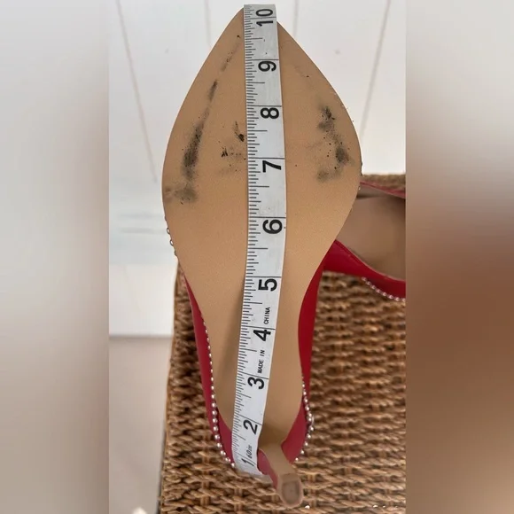 BCBGeneration Women’s‎ Holli Studded Leather Pumps Red with Gold Size 6.5M - Picture 10 of 12